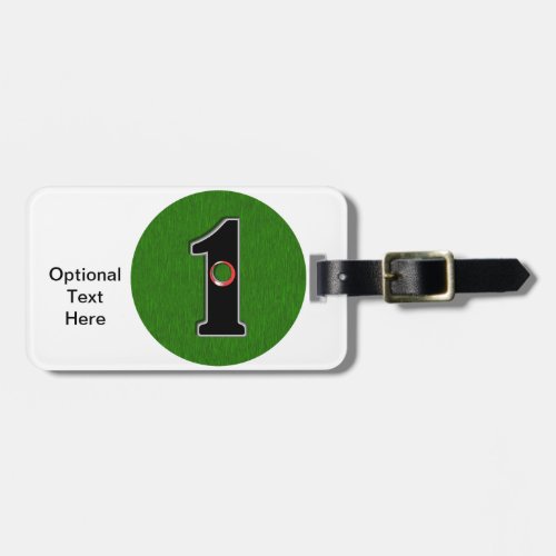 Personalize this Lucky Golfer Hole in One Design Luggage Tag