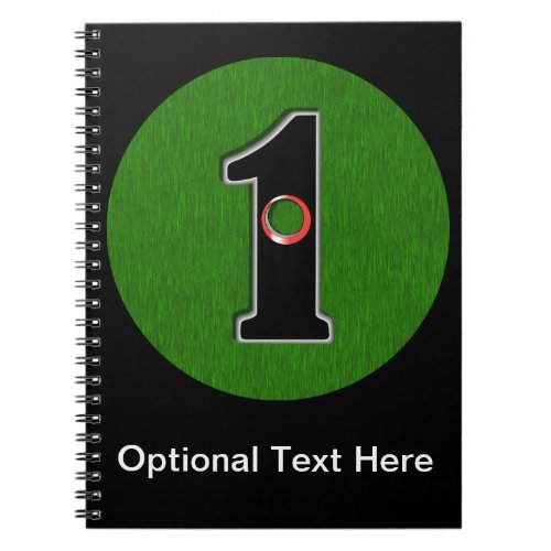 Personalize this Lucky Golfer Hole in One Design Notebook