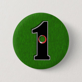 Personalize this Lucky Golfer Hole in One Design! Pinback Button