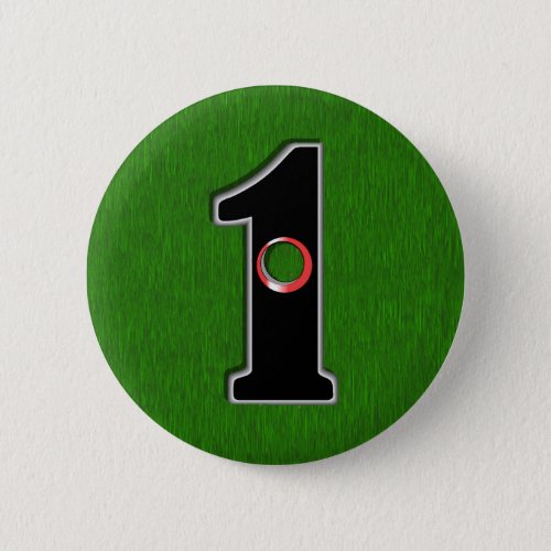 Personalize this Lucky Golfer Hole in One Design Pinback Button