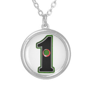 Personalize this Lucky Golfer Hole in One Design! Silver Plated Necklace