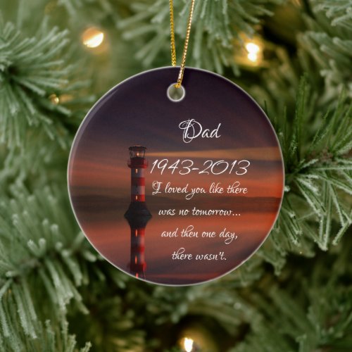 Personalize this Memorial In Memory Ceramic Ornament