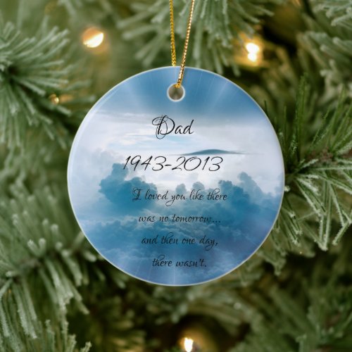 Personalize this Memorial In Memory Ceramic Ornament