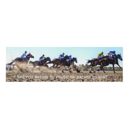 Personalize this motivational Horse Racing Panel Wall Art