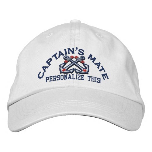 Personalize This Name Location Business Nautical Embroidered Baseball Cap