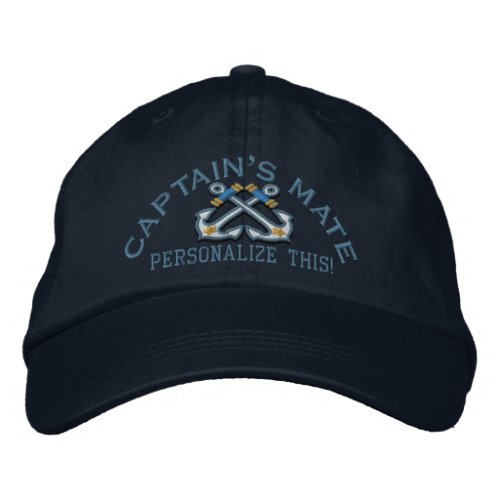 Personalize This Name Location Business Nautical Embroidered Baseball Cap