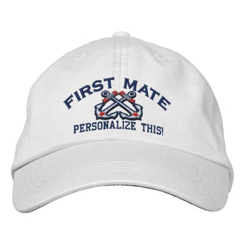 Personalize This Name Location Business Nautical Embroidered Baseball Cap
