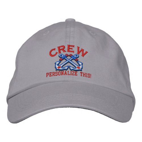Personalize This Name Location Crew Nautical Embroidered Baseball Hat