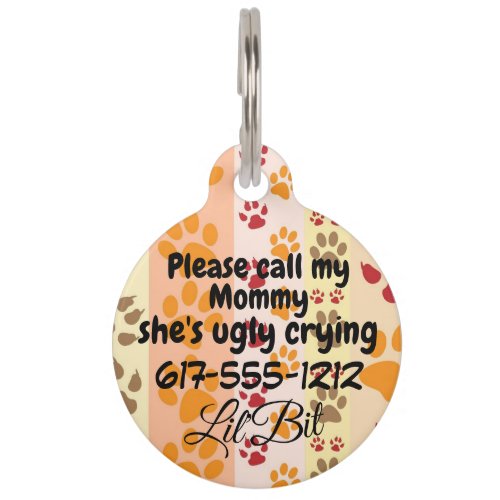 Personalize this pet ID tag
