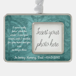 Personalize this photo memorial christmas ornament
