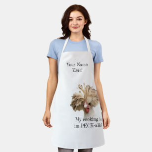 Personalize this Polish Chicken Apron im-PECK-able