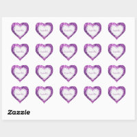Heart Glitter Stickers 3/4x 3/4 400 / Purple-Glitter