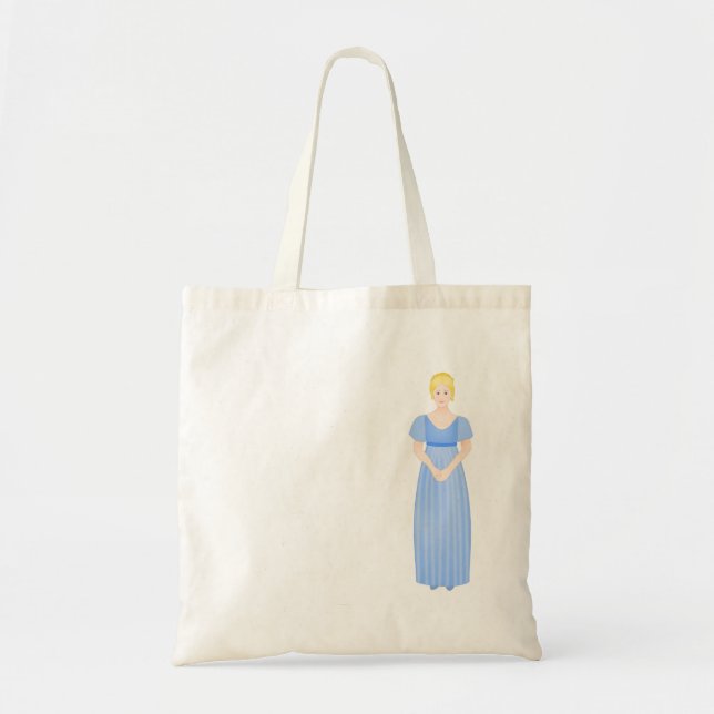 Personalize this Regency Lady in Empire Line Dress Tote Bag (Front)