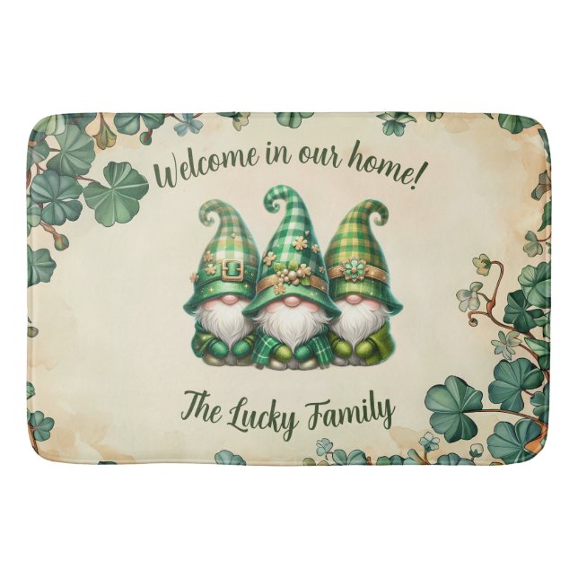 Personalize this St. Patrick's Day Bath Mat (Front)