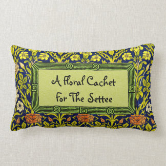 Personalize this sweet floral design with meander lumbar pillow