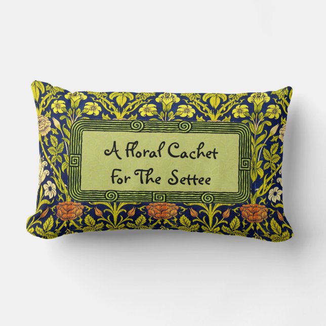 Personalize this sweet floral design with meander lumbar pillow (Front)