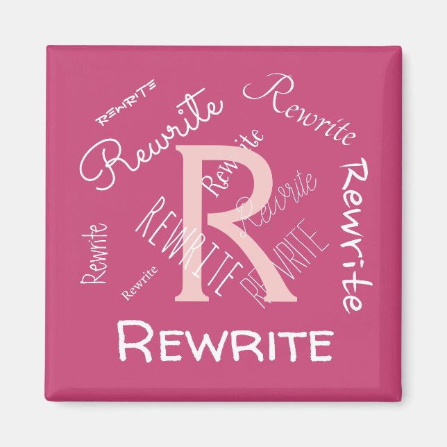 Personalize this template, family name, magnet (Front)