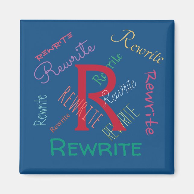 Personalize this template, monogramma, NAME, Throw Magnet (Front)