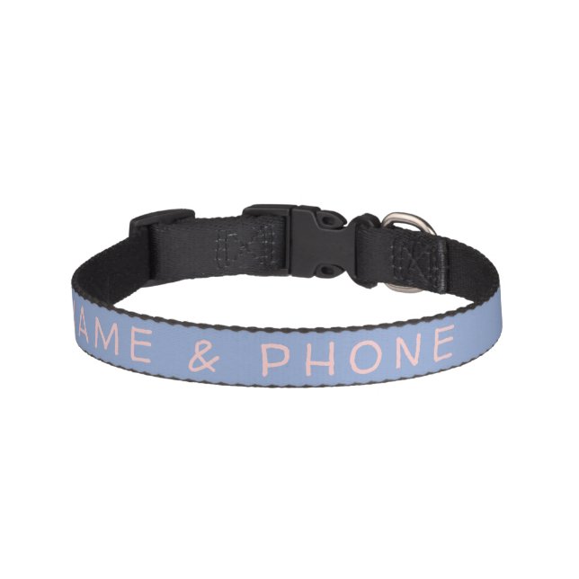 Personalize this template, NAME PET, Pet Collar (Front)