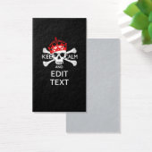Personalize this Text Keep Calm Crossbones Skull (Desk)