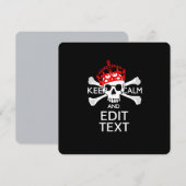Personalize this Text Keep Calm Crossbones Skull (Front/Back)