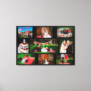 Personalize this Wedding Photo Collage Wall Art