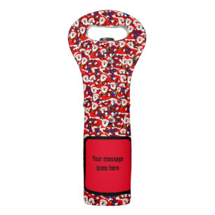 Personalize this wine carrier. Santa images Bag