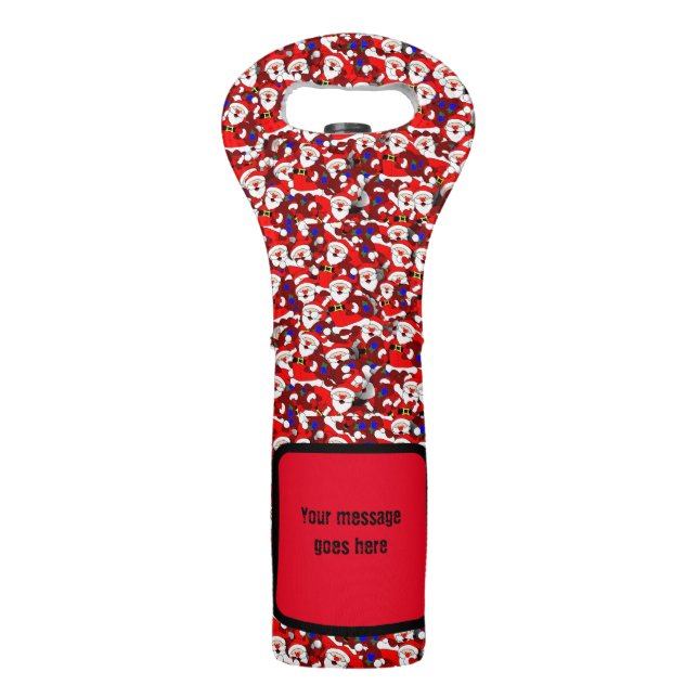 Personalize this wine carrier. Santa images Bag (Front)