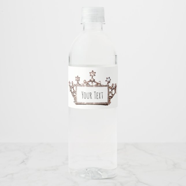 Personalize Tiara Water Bottle Label (Front)