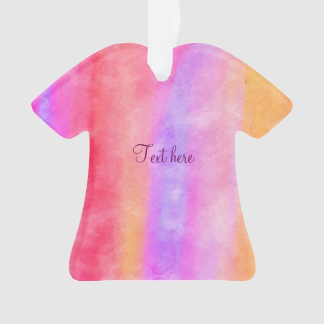 Personalize Tie Die T-Shirt Ornament (Front)