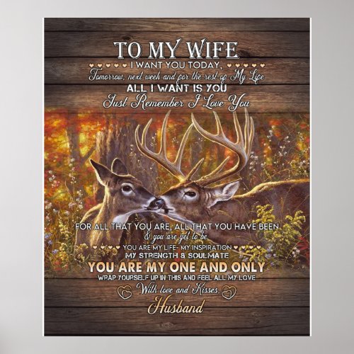 Personalize To My Wife From Husband Lovely Gifts Poster