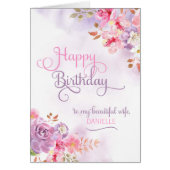 Personalize to Wife, Happy Birthday (Front)