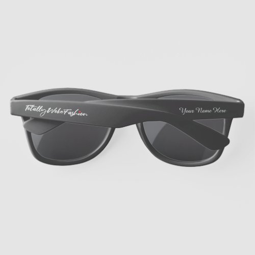 Personalize Totally Woke Fashion Black Sunglasses