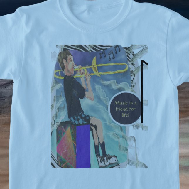 Personalize Trombone Music Is A Friend For Life!  T-Shirt (Creator Uploaded)