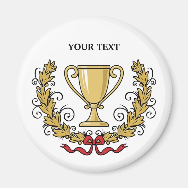 Personalize Trophy Cup Magnet (Front)