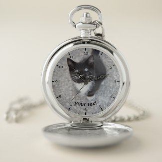 Personalize Tuxedo black and white kitten
