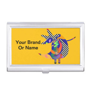 Personalize Tweet Bird Design Yellow Business Card Case