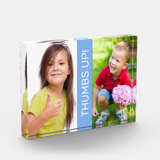 Personalize Two Image Photo Block (Left)