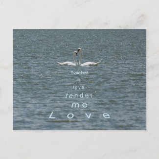 Personalize Two Swans Love me tender love me