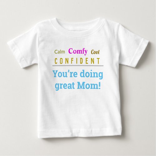 Personalize Typographic Design Positive Words Baby T_Shirt