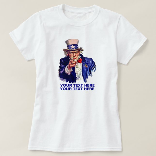 Personalize Uncle Sam T-Shirt (Design Front)