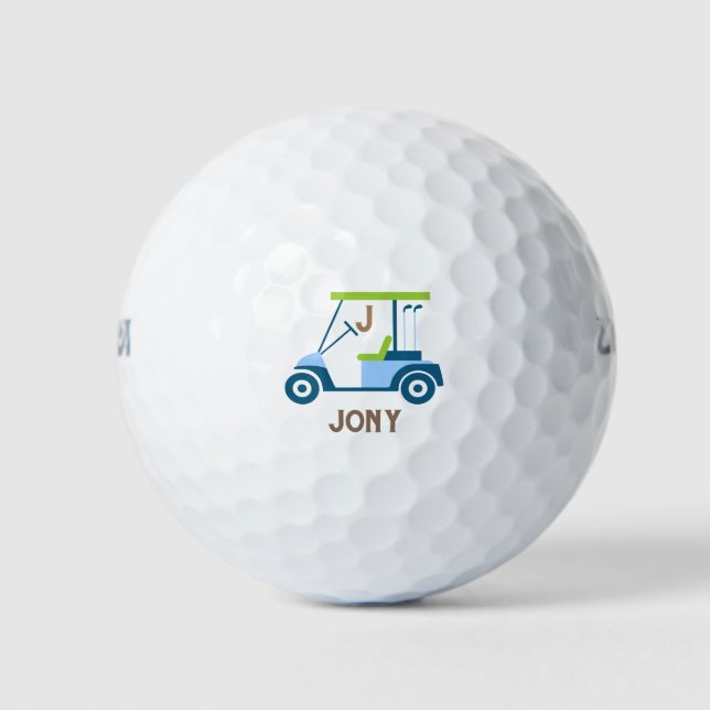 Personalize Unique Custom Best Golf Cart Monogram Balls (Front)