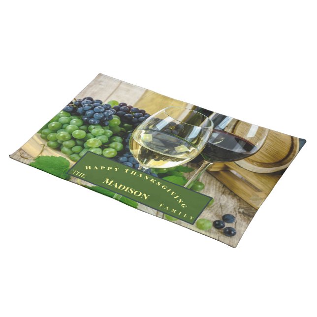 Personalize Unique Thanksgiving    Cloth Placemat (On Table)