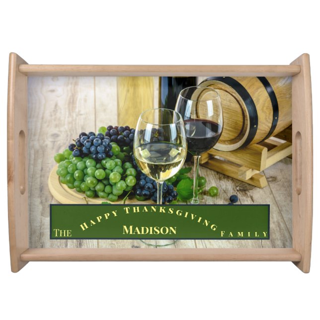 Personalize Unique Thanksgiving  Serving Tray (Front)