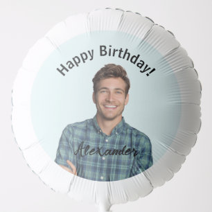 Personalize Upload Photo Add Name Happy Birthday Balloon