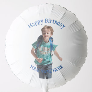 Personalize Upload Photo add Name Happy Birthday Balloon