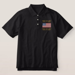 Personalize USA Stars &#39;n Stripes FLAG Embroidery Embroidered Polo Shirt