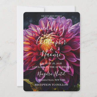 PERSONALIZE: Vibrant Purple Flower Invitation