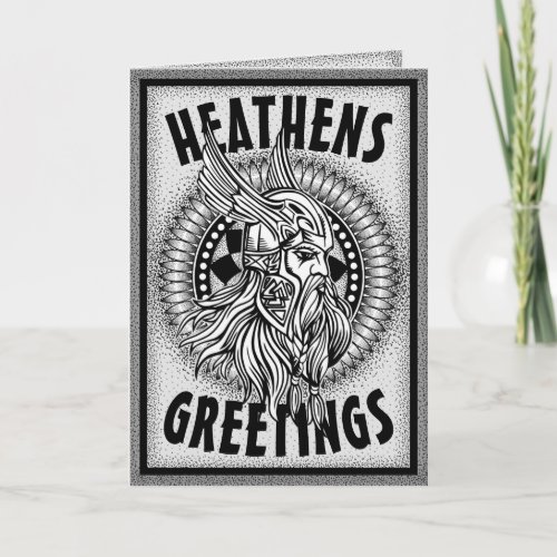 Personalize Viking Heathens Greetings Card
