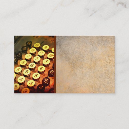 personalize vintage adding machine business card